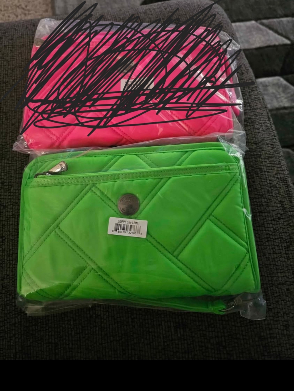 LUG Lime Green Wristlet Wallet - Green